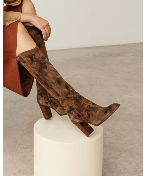 knee high camouflage boots