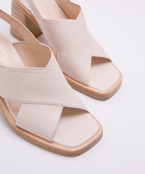 white leather platform sandals
