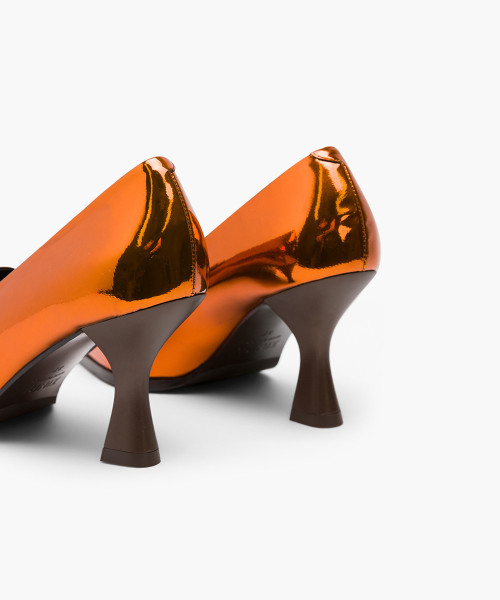 Copper Leather Stiletto Pump