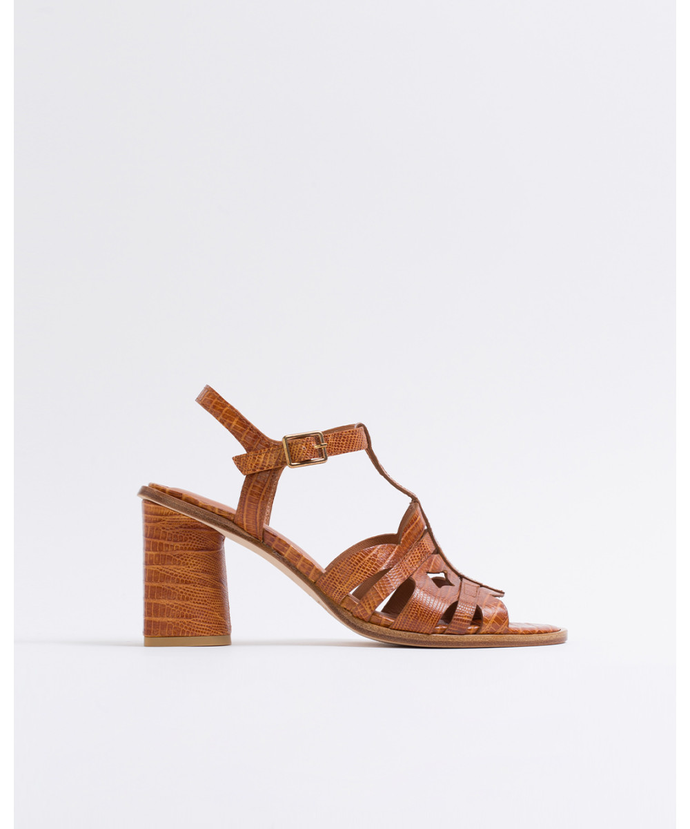 tan t bar shoes